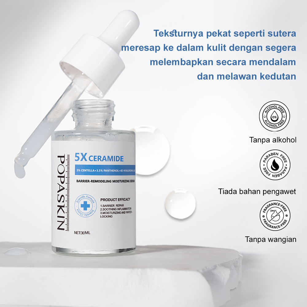 POPASKIN 5X Ceramide Serum Pelembap & Pemulihan
