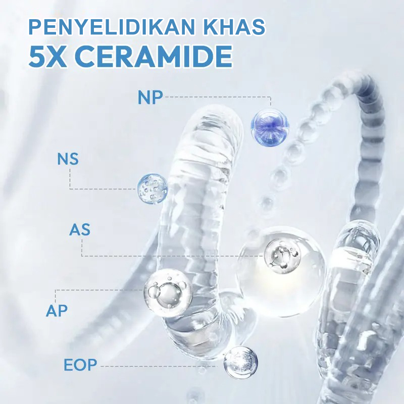 POPASKIN 5X PELEMBAP PENYEGAR PENGHALANG SERAMIDA