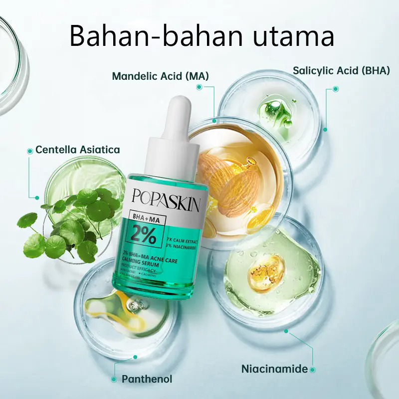 SERUM PENENANG PENJAGAAN JERAWAT POPASKIN 2%BHA+MA