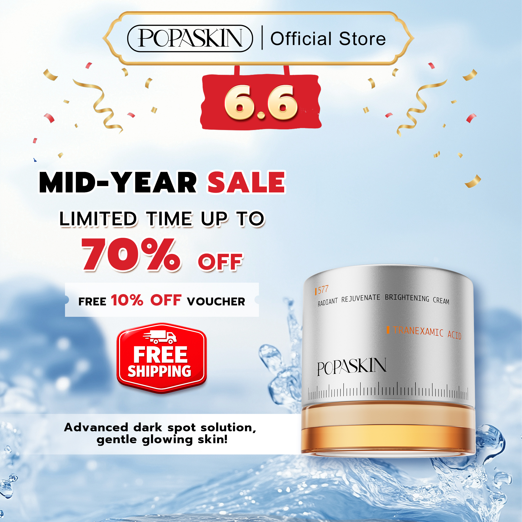 POPASKIN 577+377 Intensive Dark Spot Correcting & Brightening Cream 30g