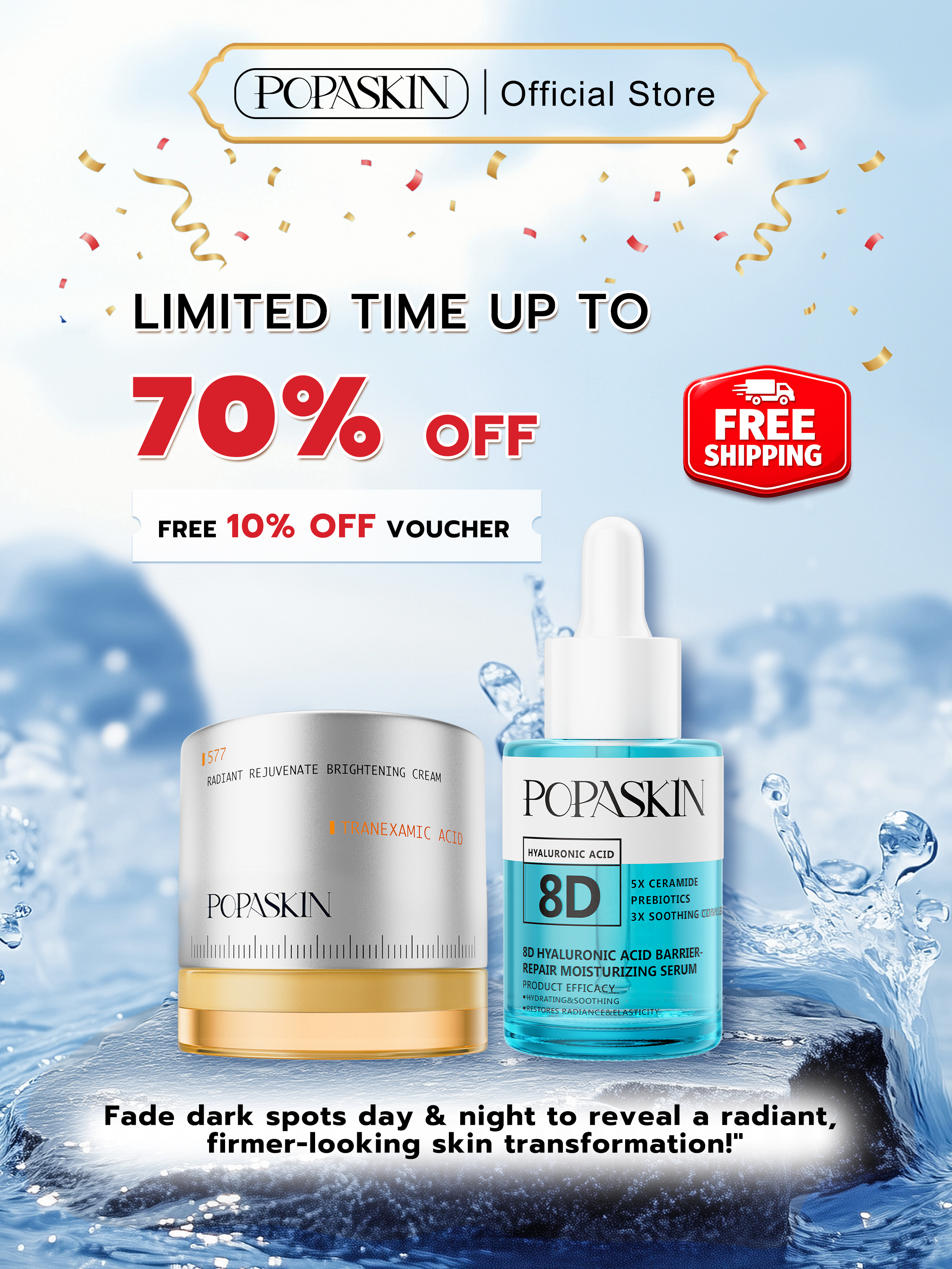 POPASKIN Firming & Anti-Aging Whitening Set