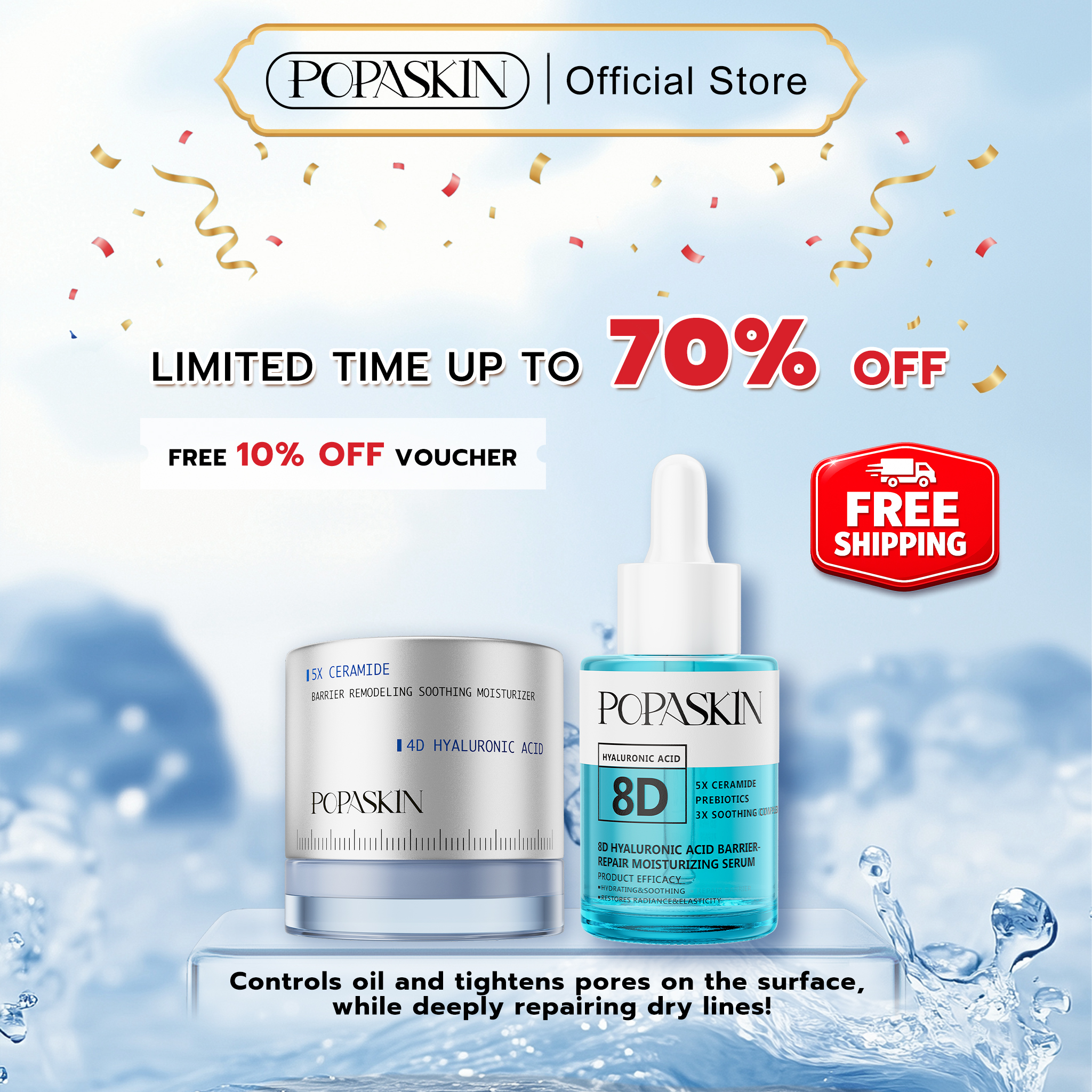 POPASKIN Early-Aging Prevention & Total Barrier Repair Set