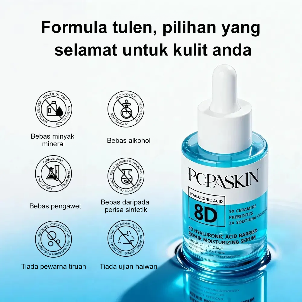 Serum Pembaikan Penghalang Asid Hialuronik POPASKIN 8D