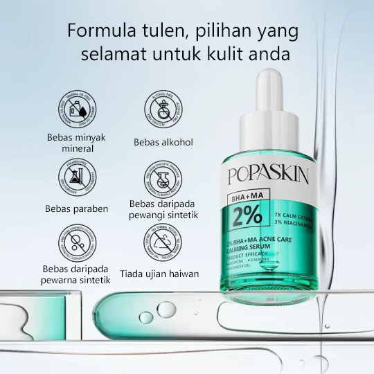 SERUM PENENANG PENJAGAAN JERAWAT POPASKIN 2%BHA+MA