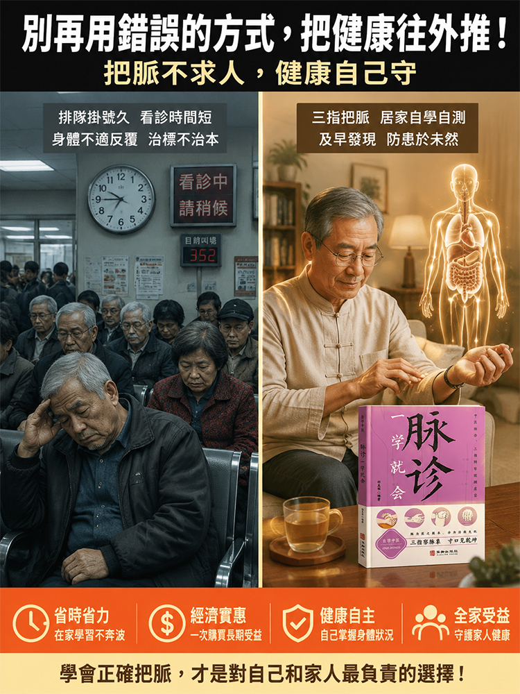 【名醫震驚】3指透視五臟六腑！全彩圖解把脈神書