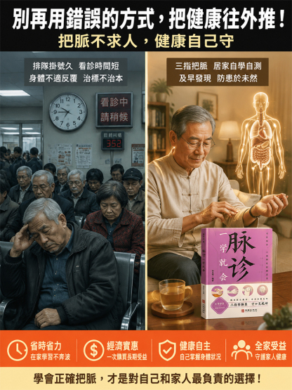【名醫震驚】3指透視五臟六腑！全彩圖解把脈神書