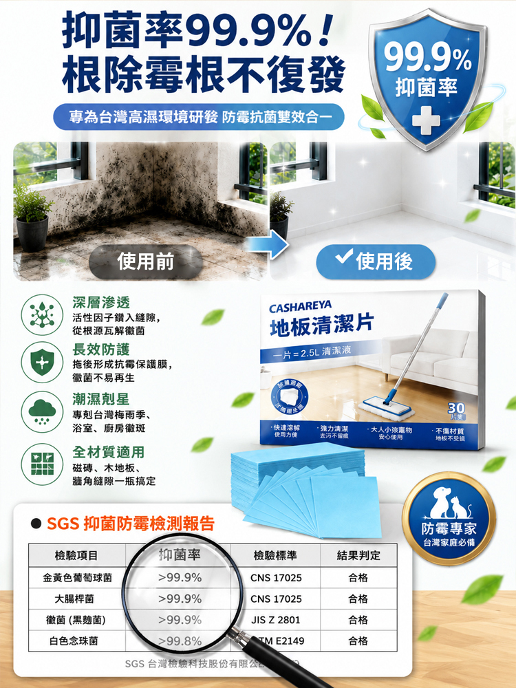 磁磚地板清潔片
