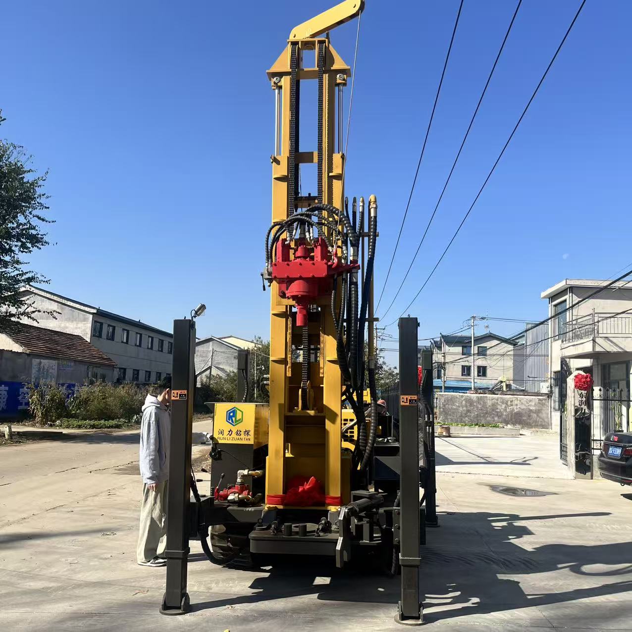 RL200S 200m Crawler Fully Hydraulic Diesel Borehole Roatry Drilling Rig Small Portable Water Well Drilling Digging Machine De Forage De Puits