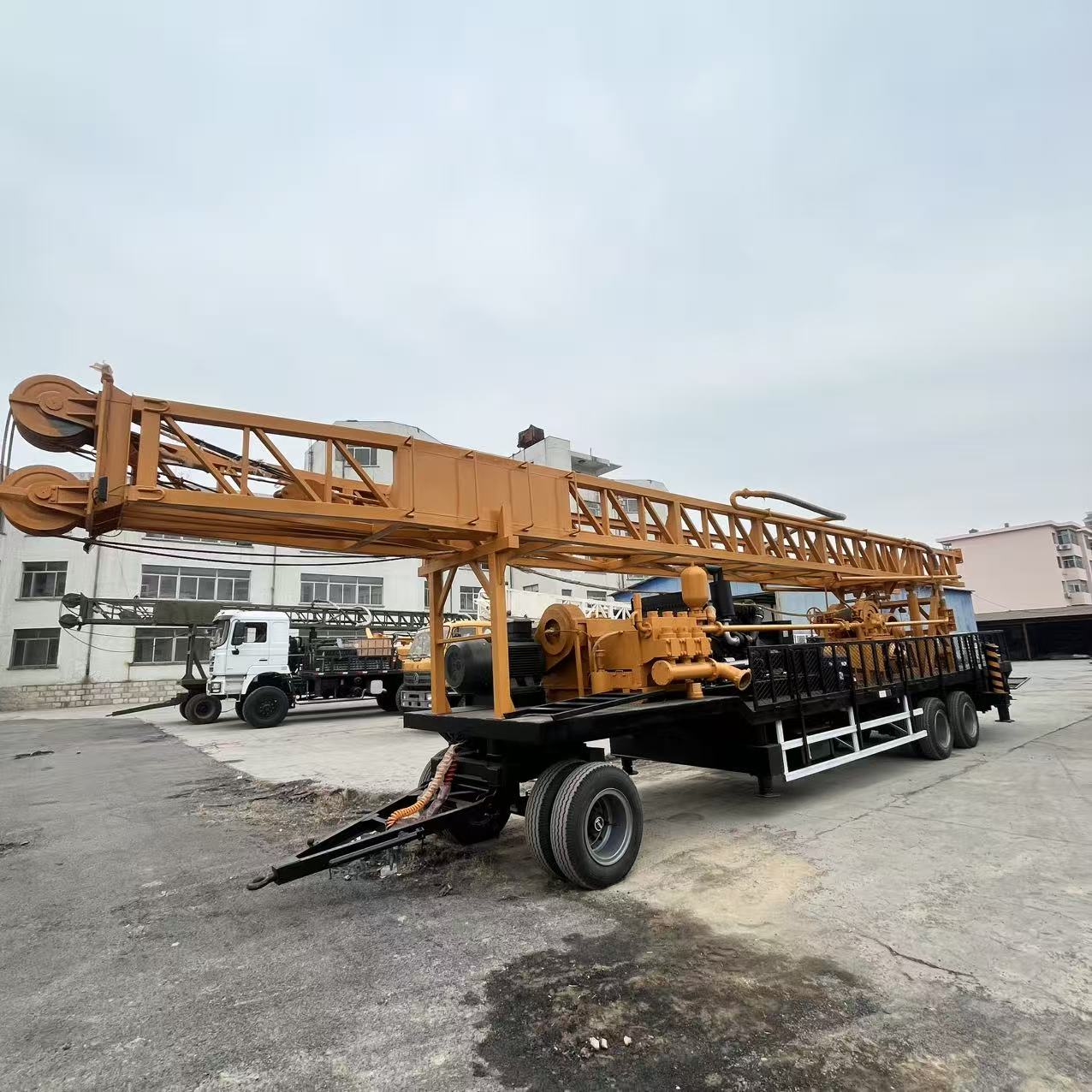 (RL1000) 1000m Depth Fully Hydraulic Diesel Engine Water Pump Borehole Drill Rig Hydraulic Rotary Truck Tractor Mounted Drilling Rig Trailer Drilling Rig