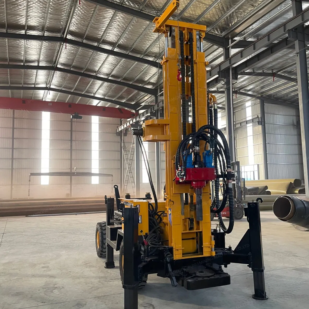 Wheel Trailer Hydraulic Tractor Cheap Rock Hole Mounted Geotechnical Drilling Rig, Mini Portable Efficient Borehole Rotary Water Well Drilling Rig