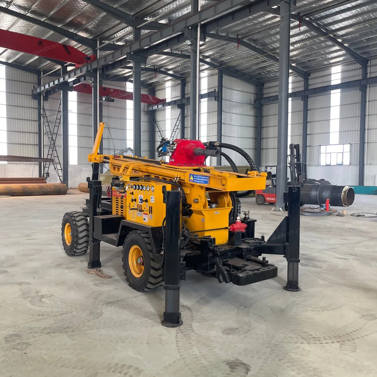 Wheel Trailer Hydraulic Tractor Cheap Rock Hole Mounted Geotechnical Drilling Rig, Mini Portable Efficient Borehole Rotary Water Well Drilling Rig