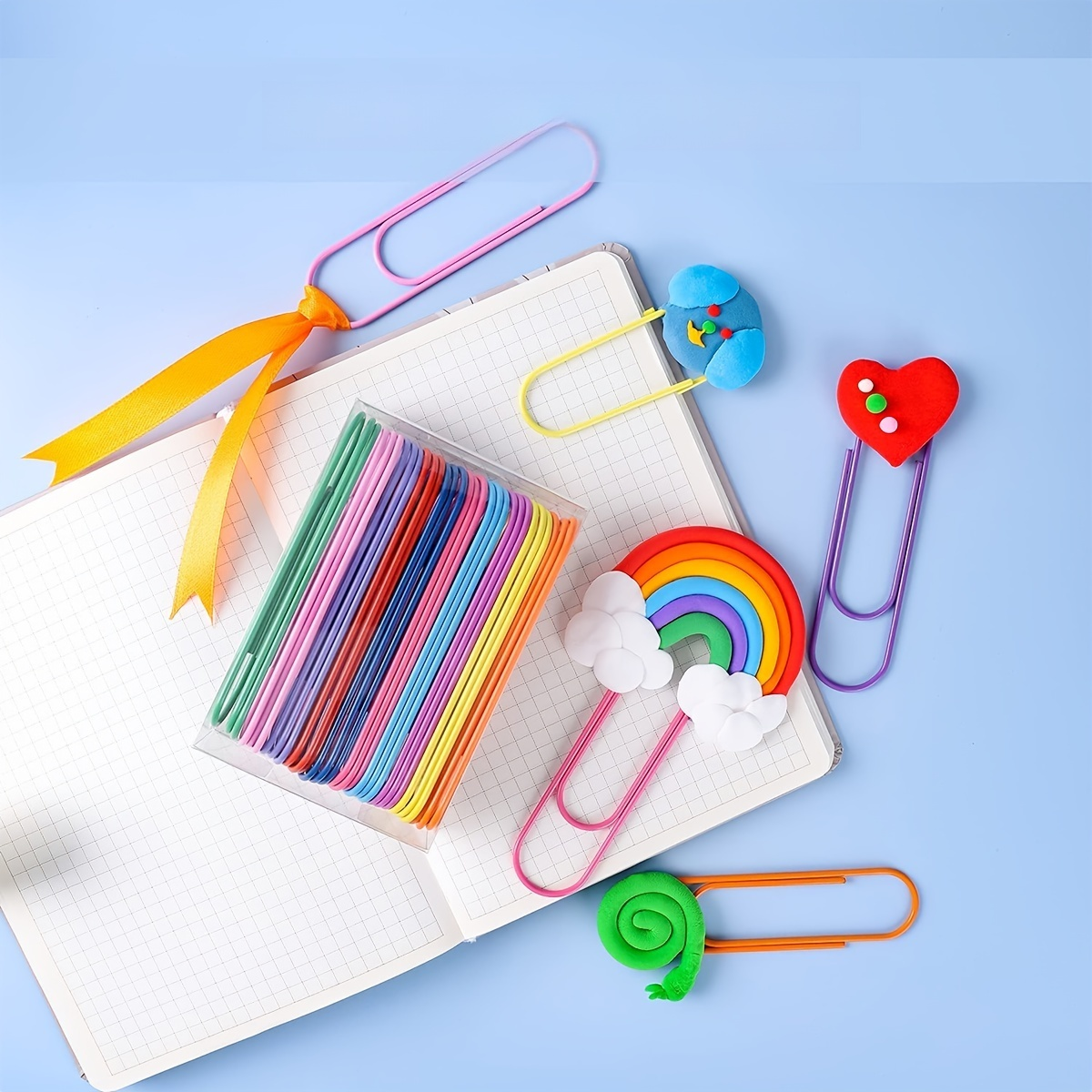 คลิปหนีบกระดาษสีขนาดใหญ่พิเศษ