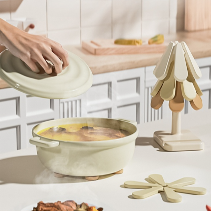 แผ่นรองแก้วซิลิโคนแบบพับได้