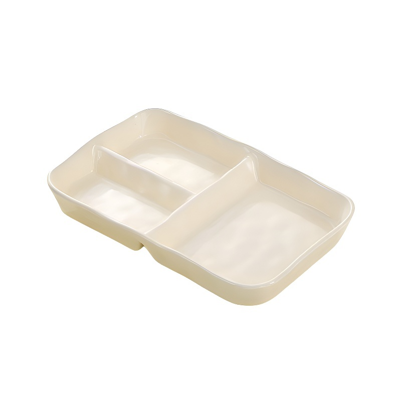 จานอาหารเช้าคุณภาพสูงแบบแบ่งช่อง