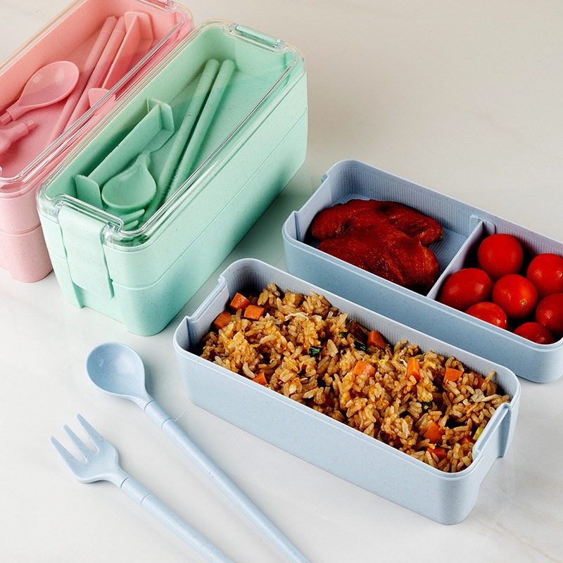 กล่องเบนโตะแบบแบ่งช่อง อเนกประสงค์พกพาได้