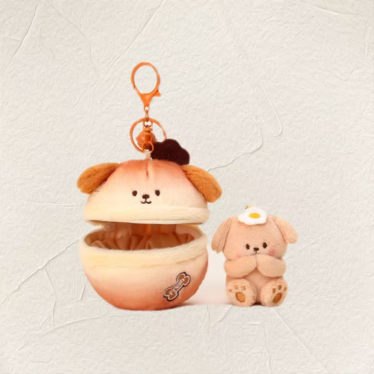 Super cute plush ball keychain charm, perfect for birthday gifts or bag accessories.