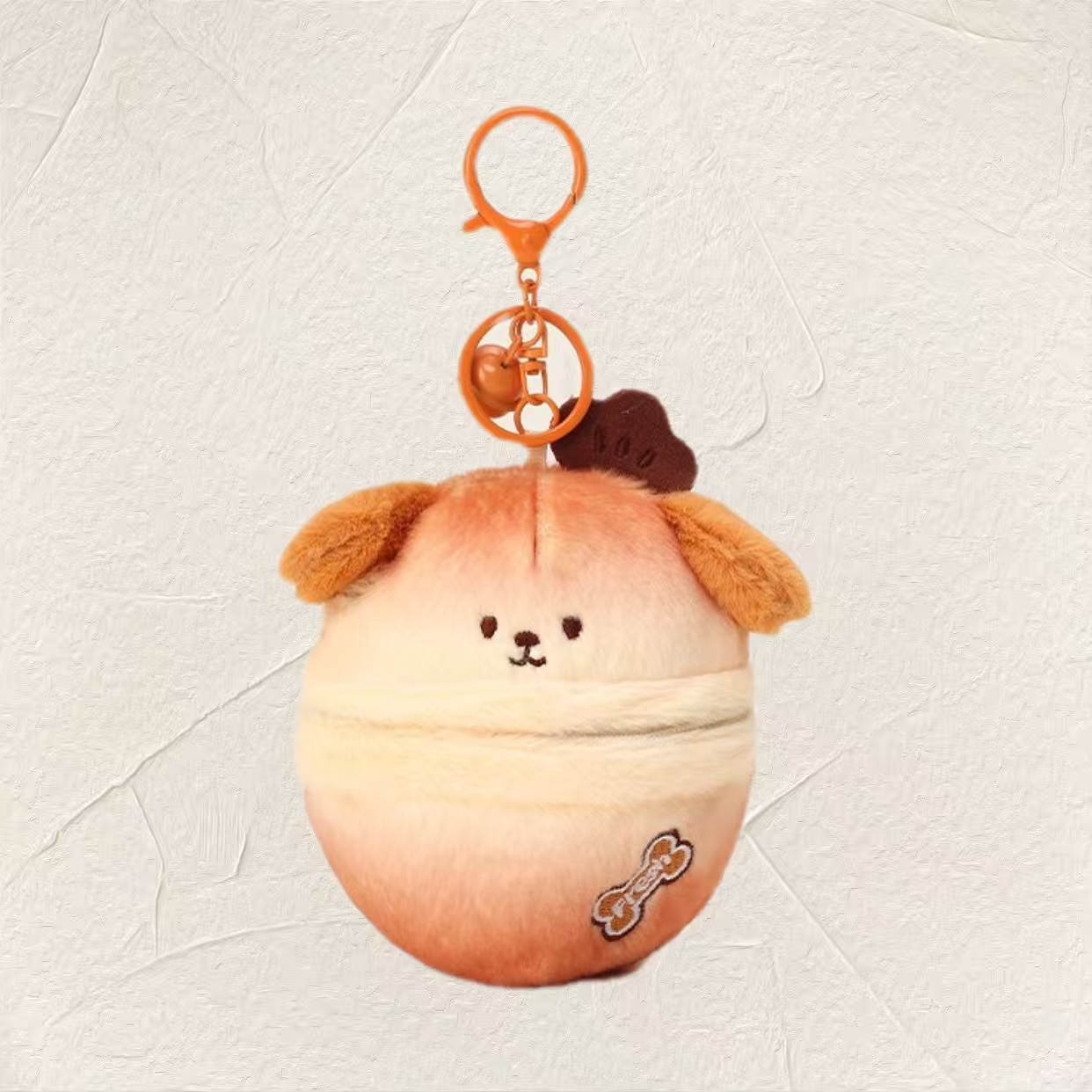 Super cute plush ball keychain charm, perfect for birthday gifts or bag accessories.
