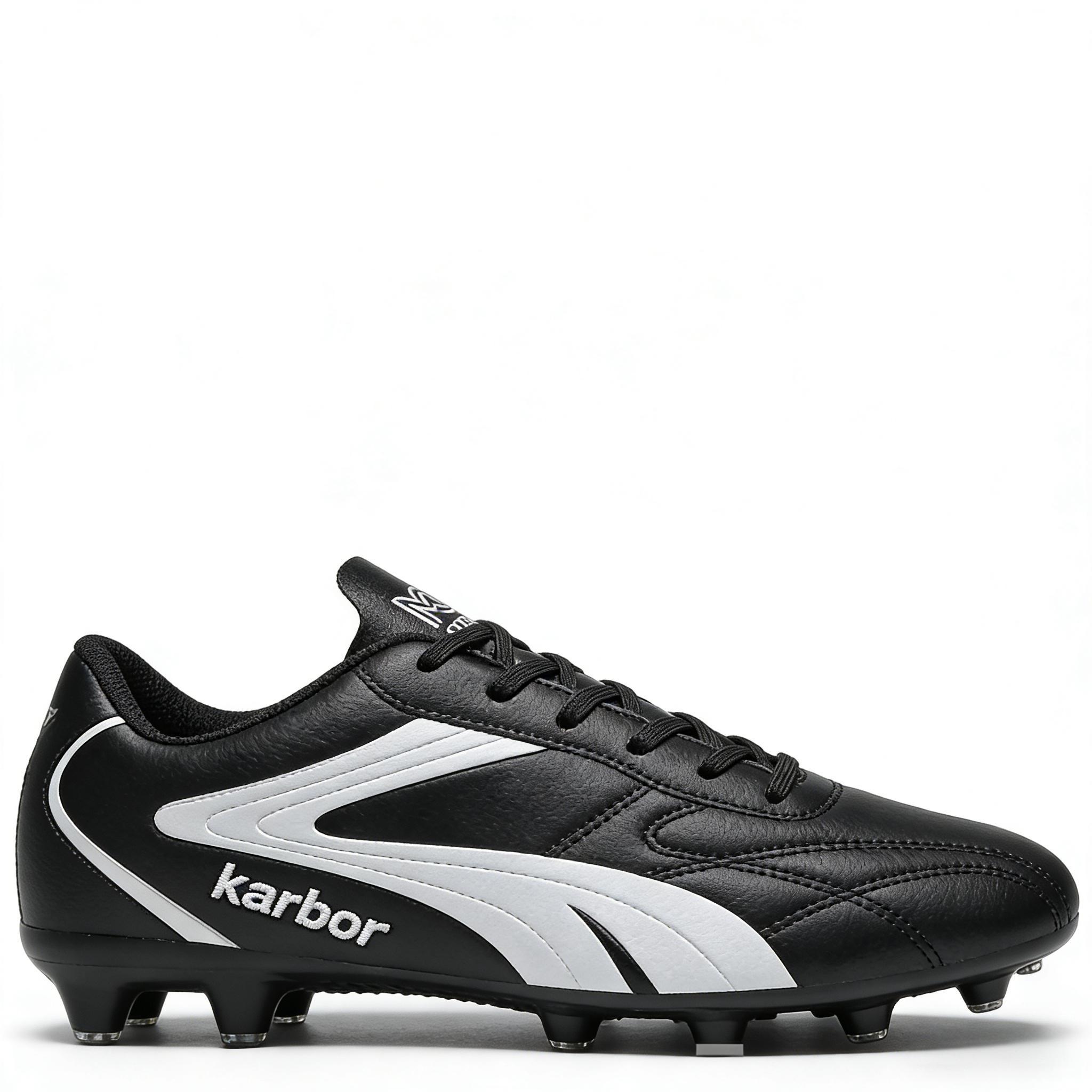 FG Firm Ground Soccer Cleats | Classic Black & White Edition