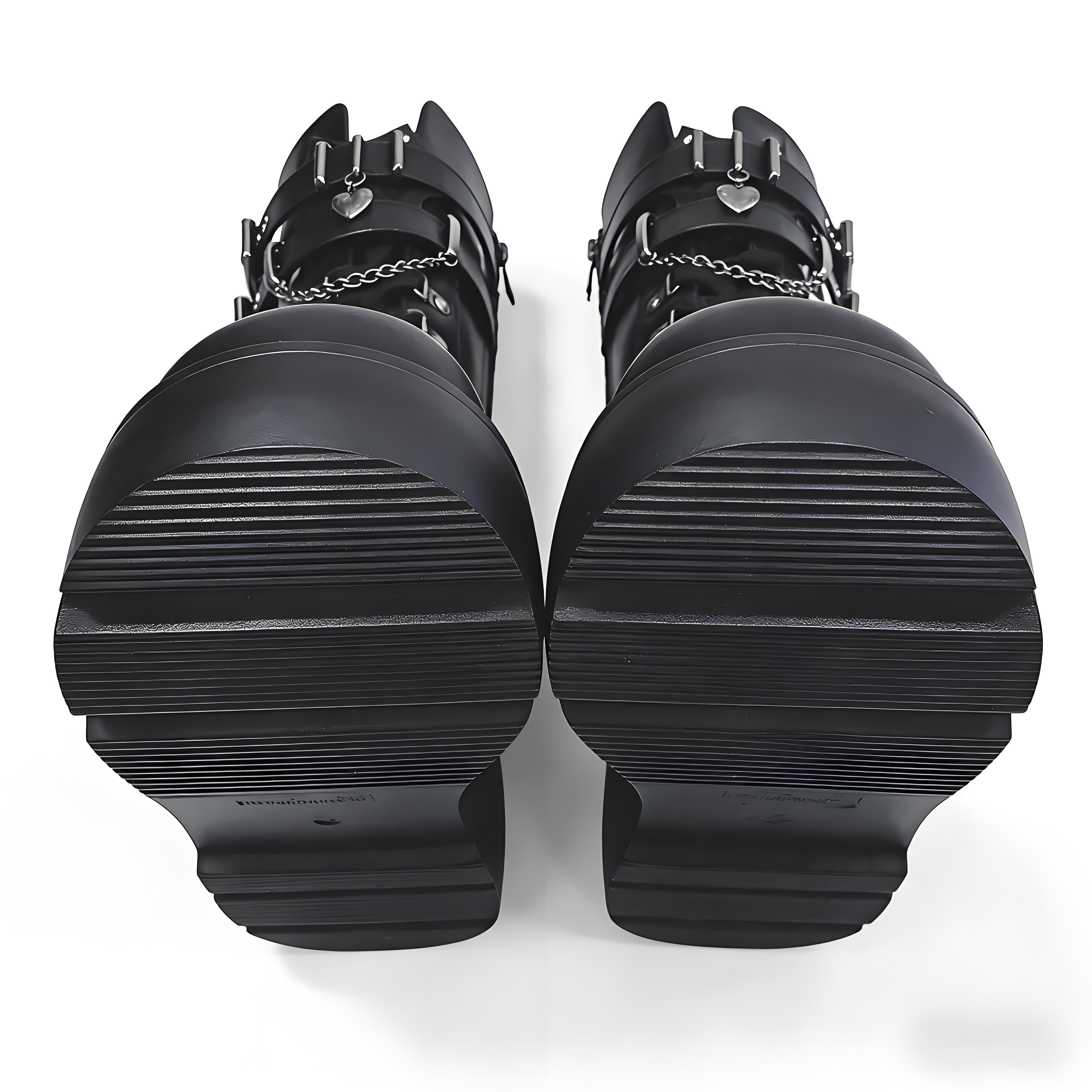Gothic Platform Combat Boots "Nocturnal Pulse“