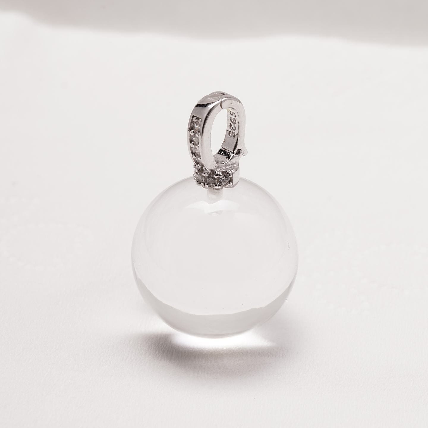 頂級白水晶單珠吊墜