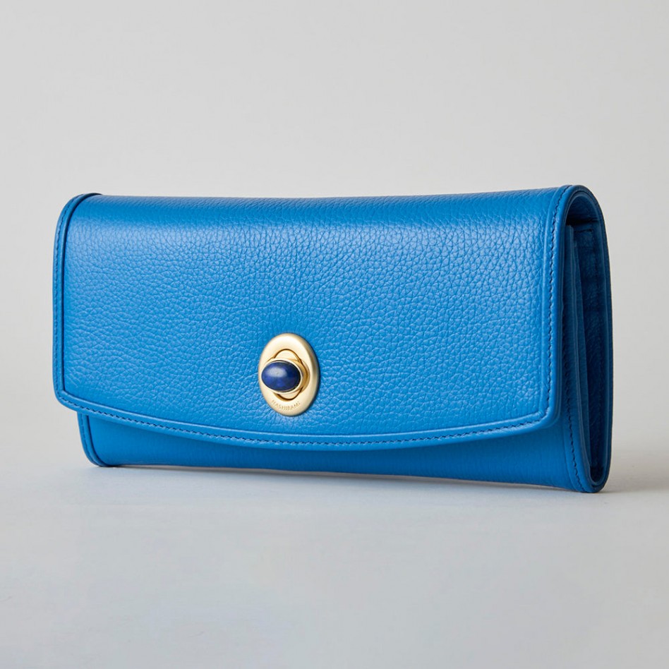 HASHIBAMI【Ha-2104-306 天然石 ロングウォレット】ブルー     