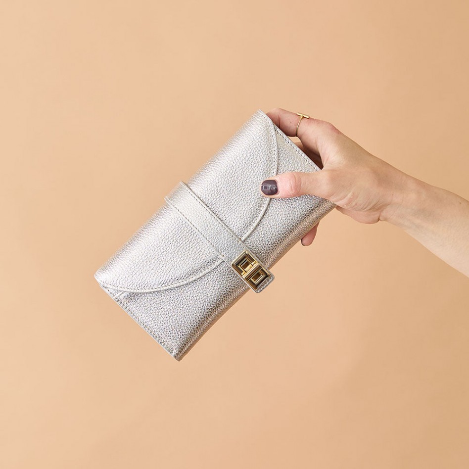 HASHIBAMI【Ha-2404-421 ラング ロングウォレット】シルバー