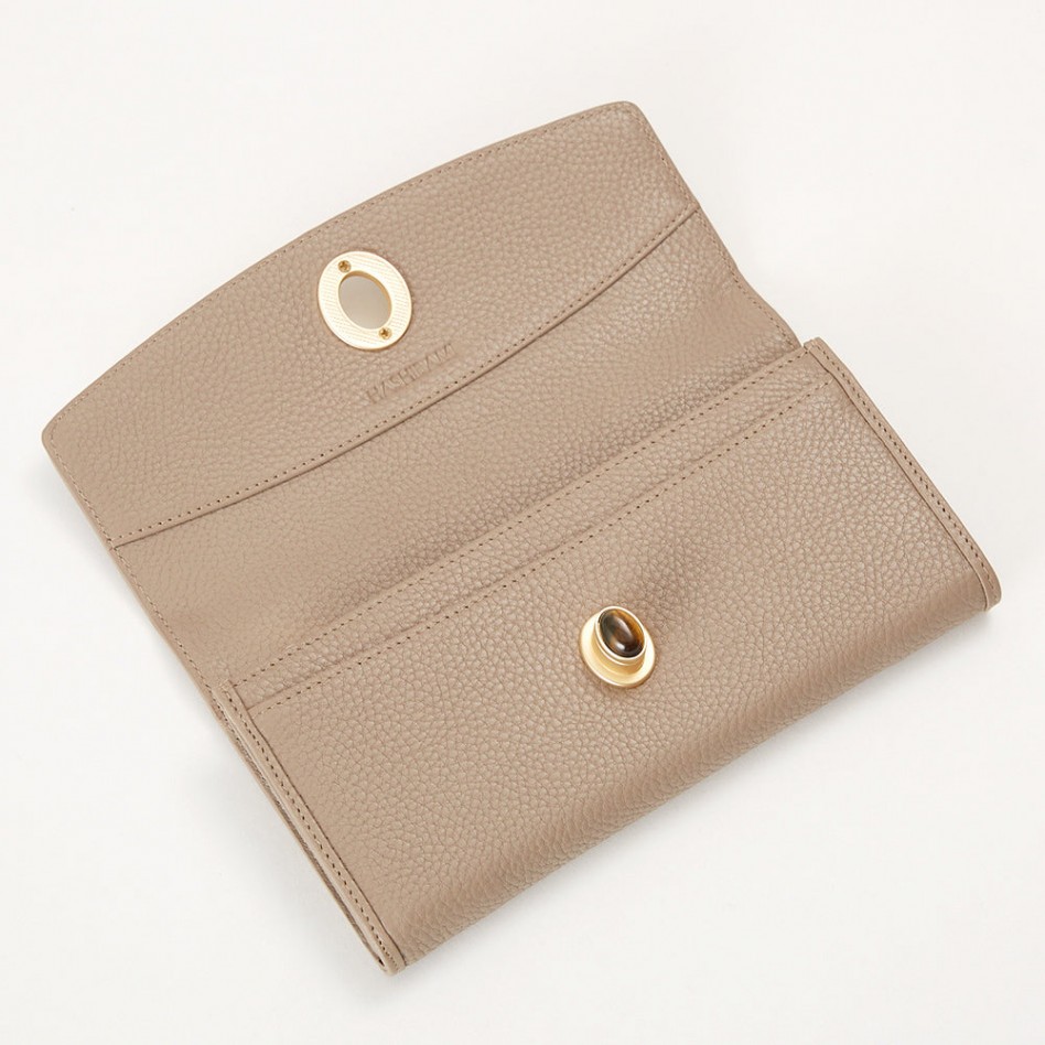 HASHIBAMI【Ha-2104-306 天然石 ロングウォレット】モカ