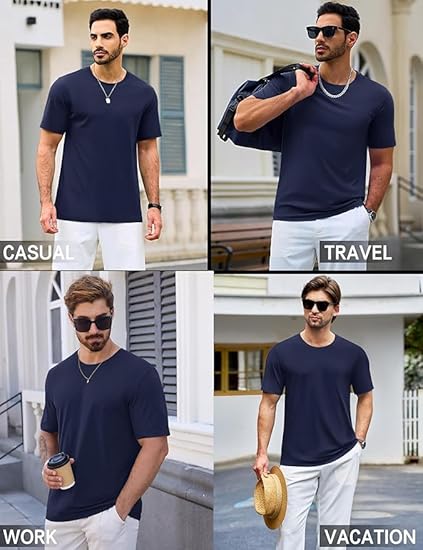 tシャツ メンズ 半袖 竹繊維 接触冷感 吸汗速乾 ドライtシャツ 薄手 軽量 スポーツウェア 大きいサイズ 無地 タグなし 綿 インナー 通気 ストレッチ ゴルフ 夏服 春夏