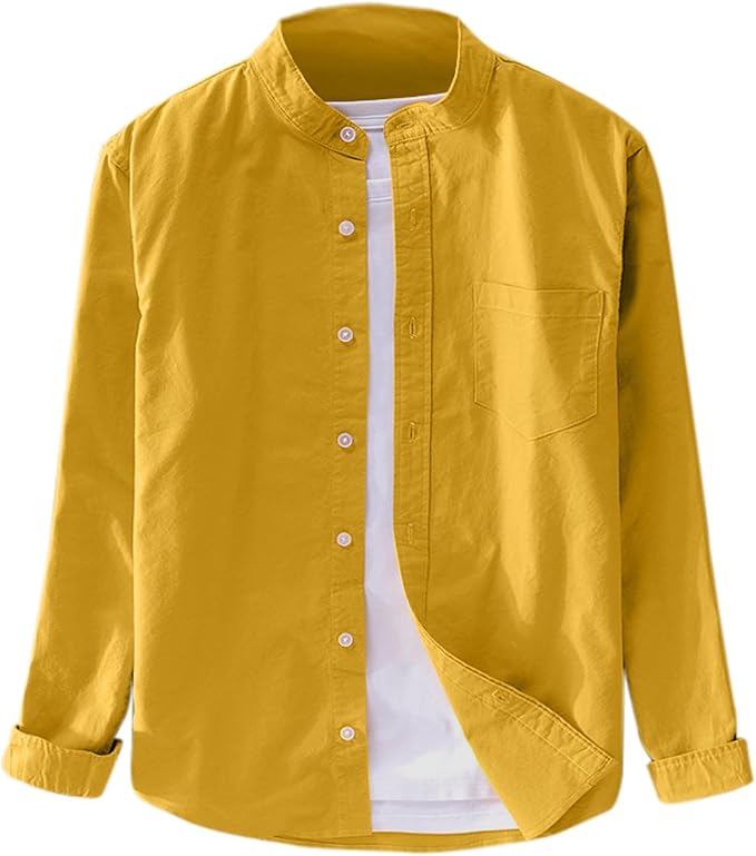 メンズ シャツ 長袖 麻 ゆったり シャツ メンズ 長袖 秋服 綿 無地 カジュアルシャツ お洒落 トップス オックスフォード シャツ 服 春 夏 秋 冬 通気 カジュアル ストリート系 ｔシャツ 旅行 登山 釣り