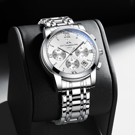 腕時計 メンズ うで時計 メンズ クオーツ 6針 マルチファンクション ローマ数字 防水 ステンレス バンド ビジネス フォーマル クラシック watch for men 安い