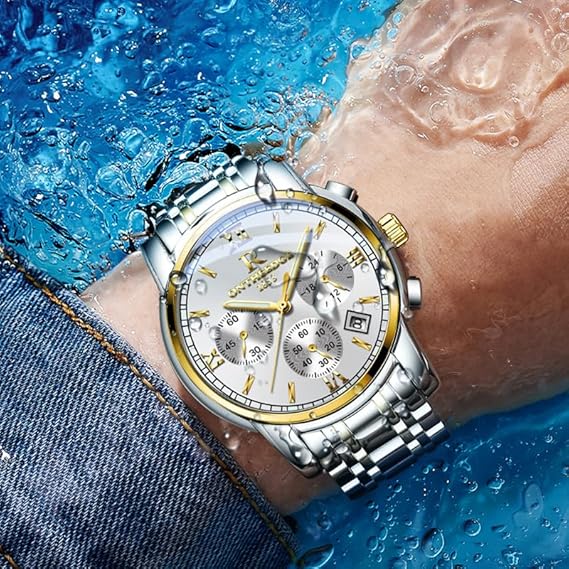 腕時計 メンズ うで時計 メンズ クオーツ 6針 マルチファンクション ローマ数字 防水 ステンレス バンド ビジネス フォーマル クラシック watch for men 安い