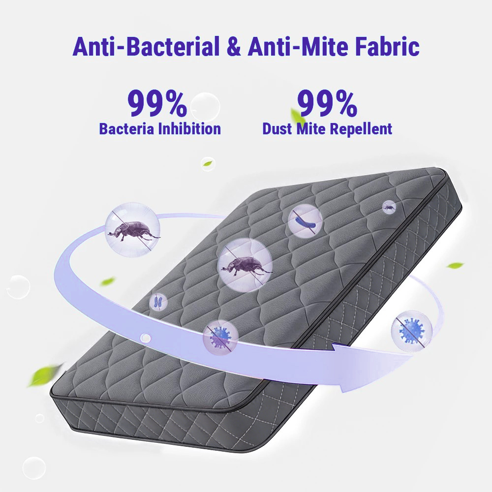 Moonzz 17cm Thick Spring Mattress 10 Year Warranty Medium Firm Foam Bed Ergonomic Mattress