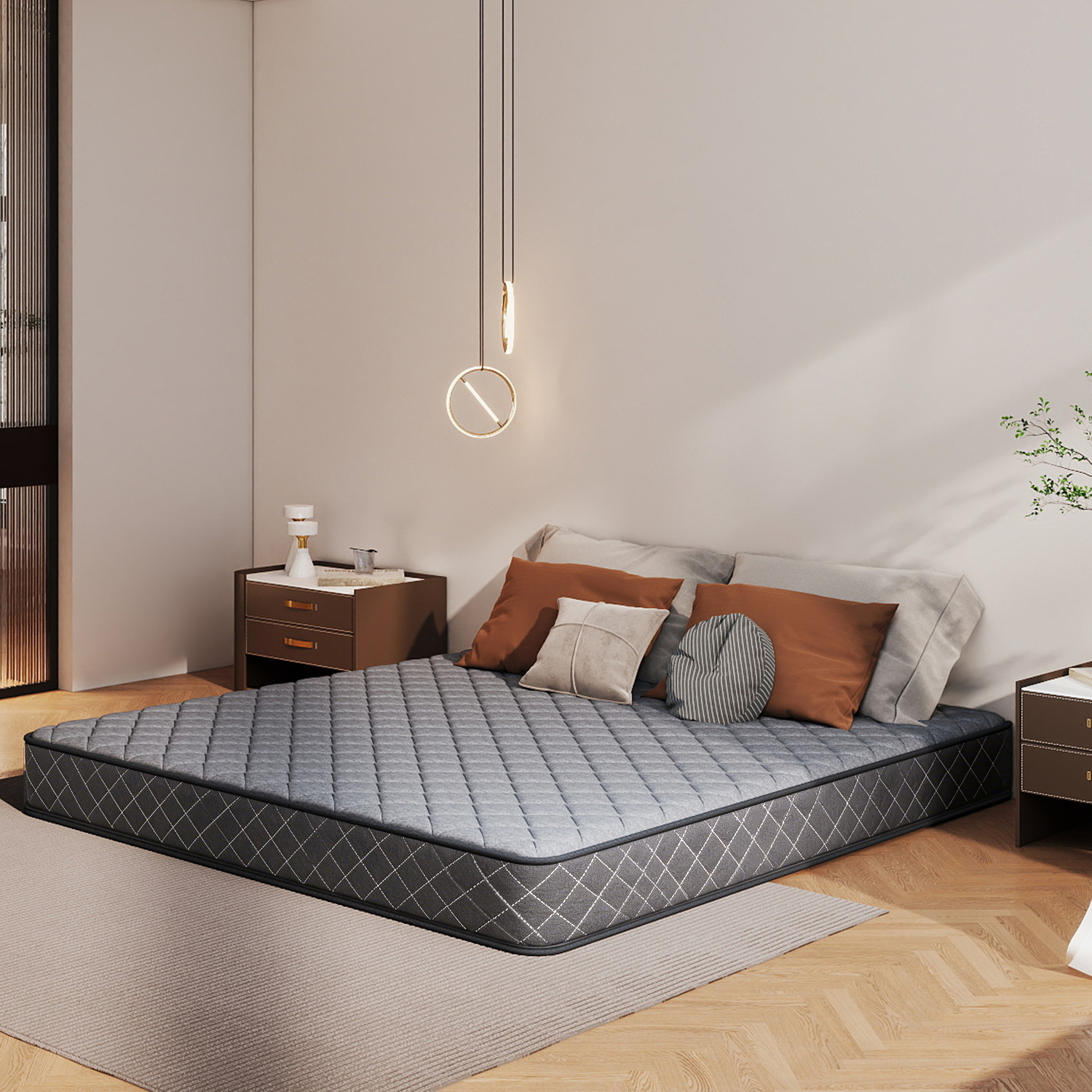 Moonzz 17cm Thick Spring Mattress 10 Year Warranty Medium Firm Foam Bed Ergonomic Mattress