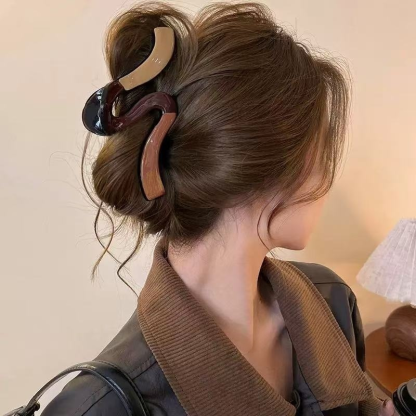 Blue polka dot bow shark clip