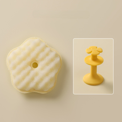 Non greasy double-sided suction cup dishwasher cleaner