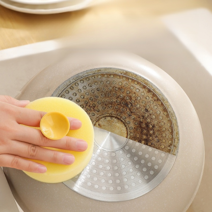 Non greasy double-sided suction cup dishwasher cleaner