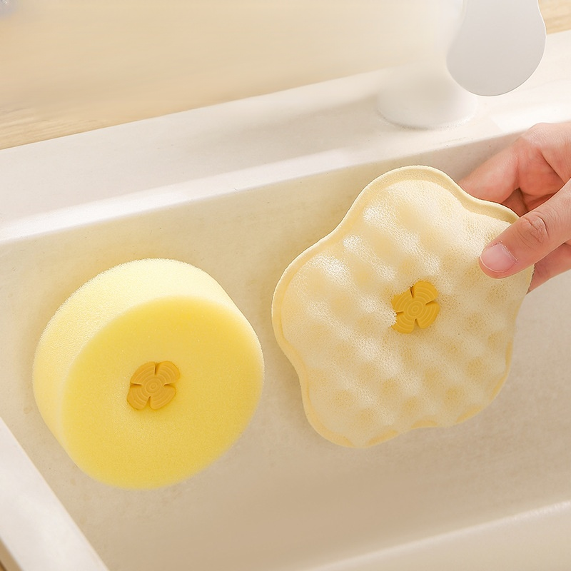 Non greasy double-sided suction cup dishwasher cleaner