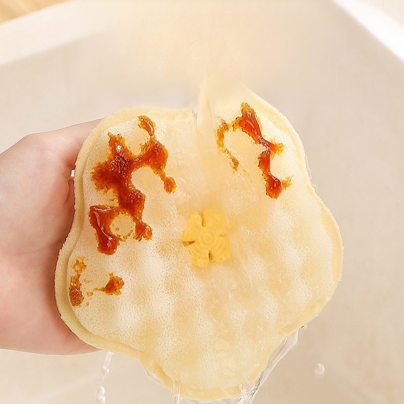 Non greasy double-sided suction cup dishwasher cleaner