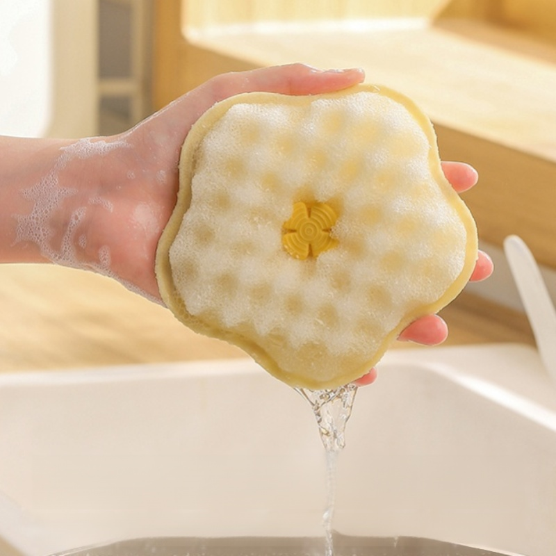 Non greasy double-sided suction cup dishwasher cleaner