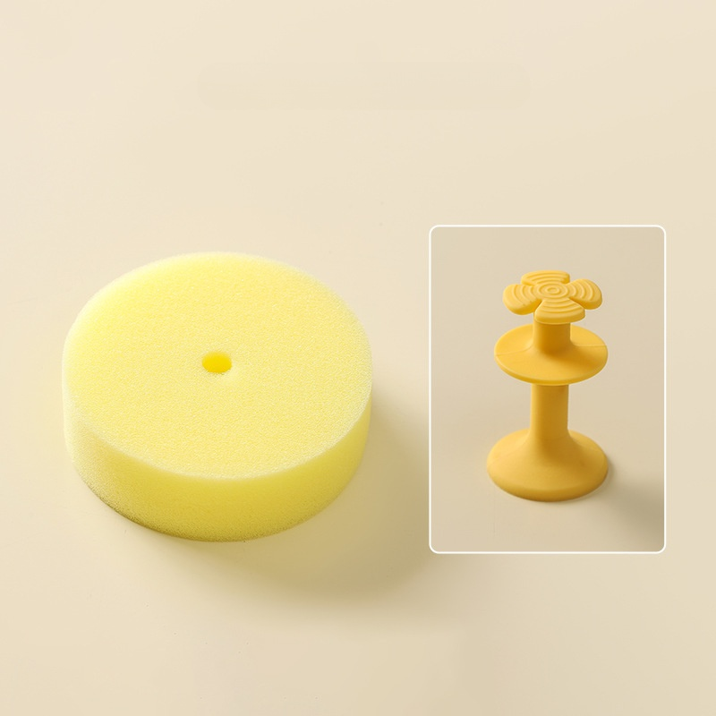 Non greasy double-sided suction cup dishwasher cleaner