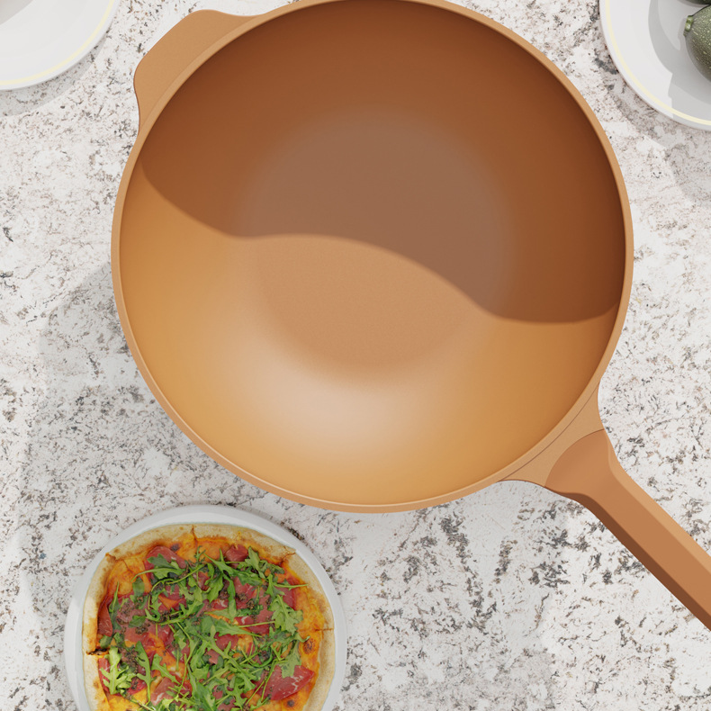 Earthenware pot for stir-frying and steaming