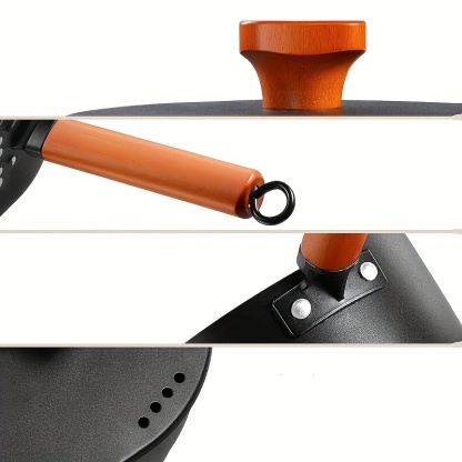 Small milk pot with wooden handle