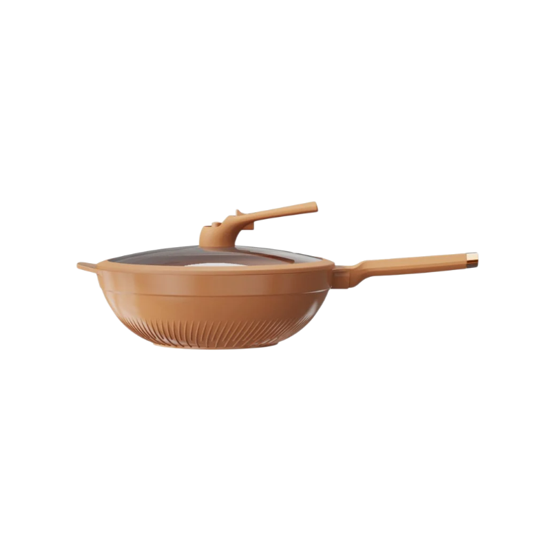 Earthenware pot for stir-frying and steaming