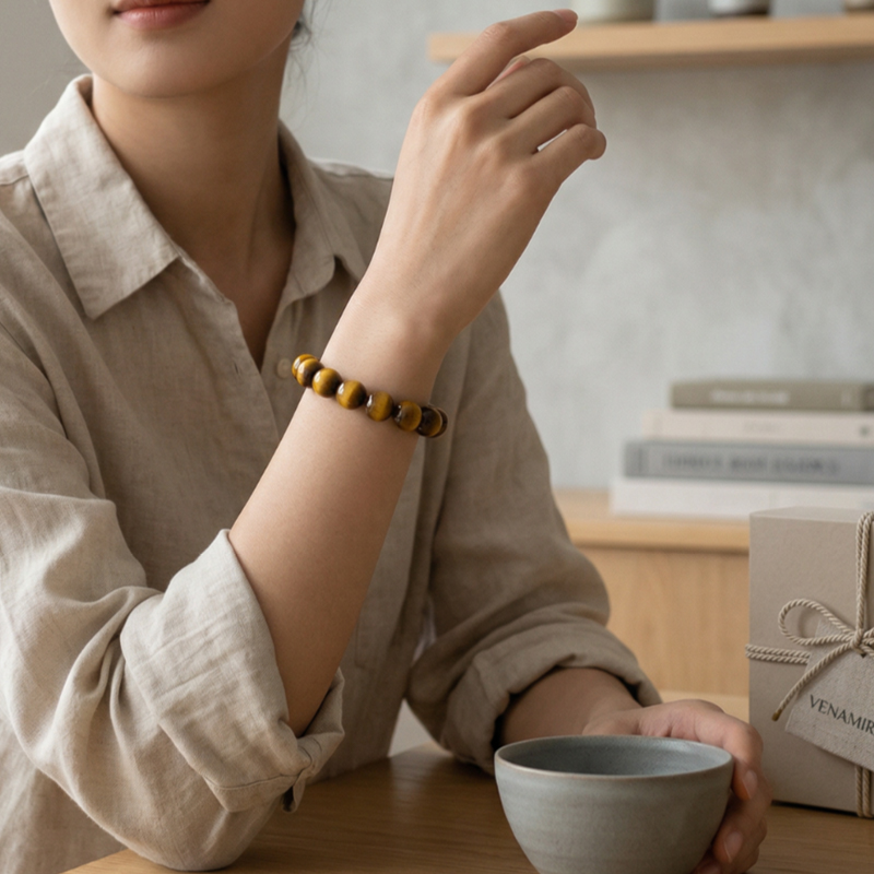 【曜金之境】虎眼石守護手鍊｜通勤日常中，穩住內在節奏，找回界線感與行動力