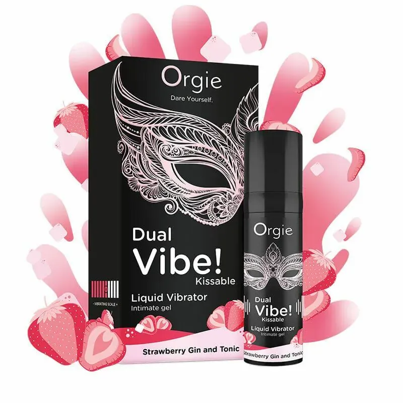 Orgie (葡萄牙) Dual Vibe! Strawberry Gin &amp; Tonic 草莓琴通寧雞尾酒味 酥麻震感口愛精華液 15ml