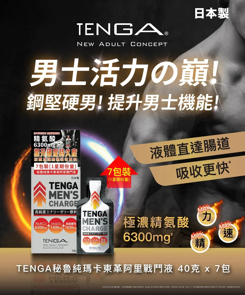 TENGA 瑪卡東革阿里戰鬥液 MEN'S CHARGE