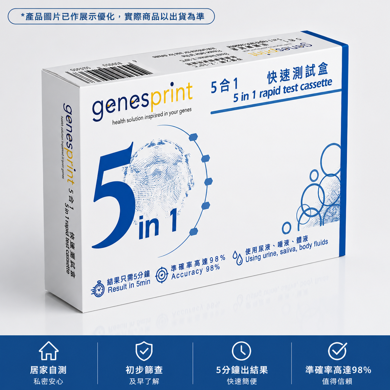 GenesPrint 5合1私密健康快速測試盒