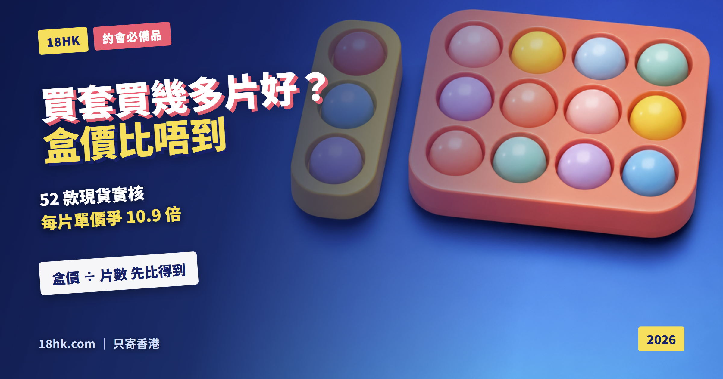 約會前買套買幾多片好？安全套份量同每片單價比較｜18HK 香港成人用品