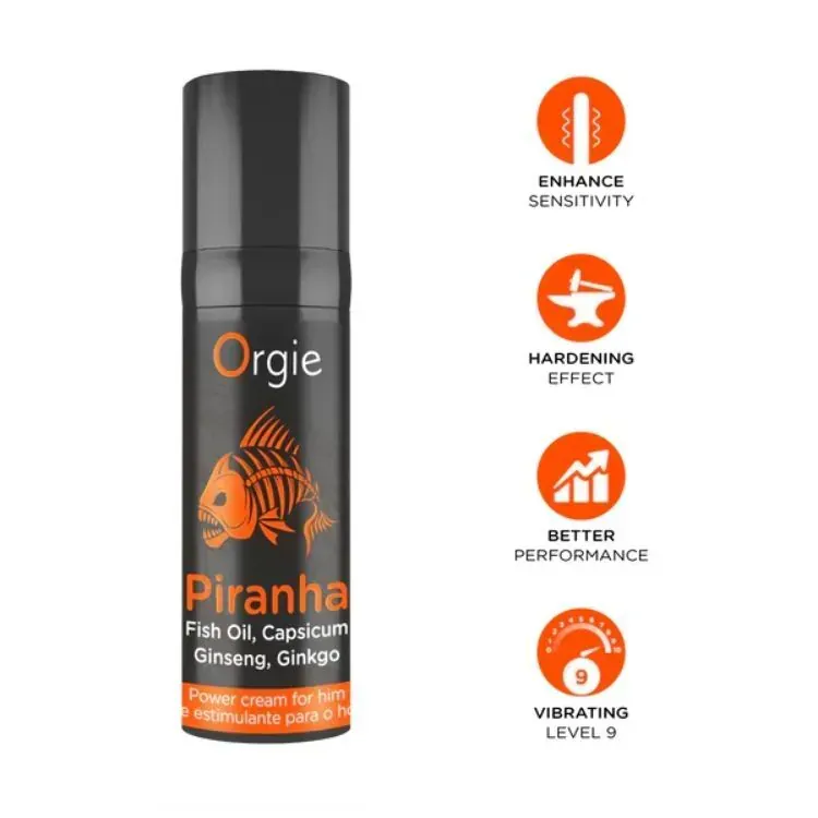Orgie Piranha Warming + Tingling Men Power Cream 男士暖感微麻私密按摩膏 15ml