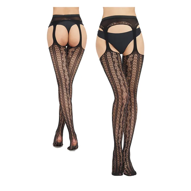 NPG（日本）全蕾絲吊帶式網襪
